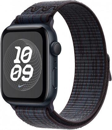 Ремешок Apple Nike Sport Loop 46 мм, черный/синий