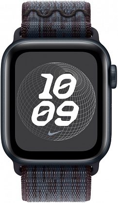 Ремешок Apple Nike Sport Loop 42 мм, черный/синий