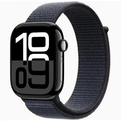 Смарт-часы Apple Watch Series 10 46mm Jet Black Aluminium Case with Ink Sport Loop, размер Regular