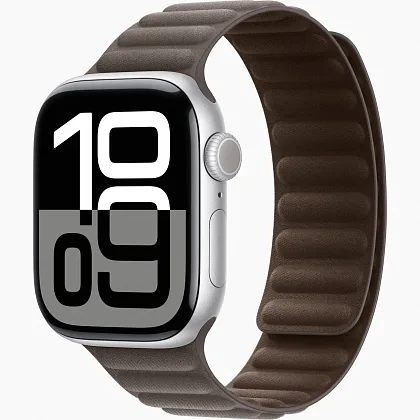 Смарт-часы Apple Watch Series 10 42mm Silver Aluminum Case with Dark Taupe Magnetic Link, размер S/M