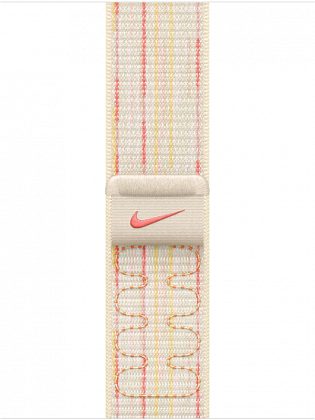 Ремешок Apple Nike Sport Loop 42 мм, цвета «сияющая звезда/розовый»