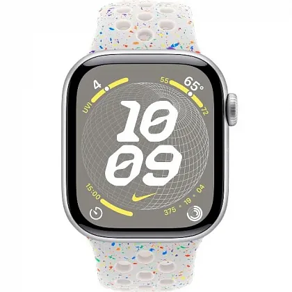 Смарт-часы Apple Watch Series 10 42mm Silver Aluminum Case with Pure Platinum Nike Sport Band, размер S/M