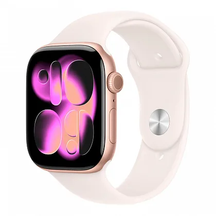 Apple Watch Series 11 46mm GPS Jet Black Aluminum Case Black Sport Band M/L