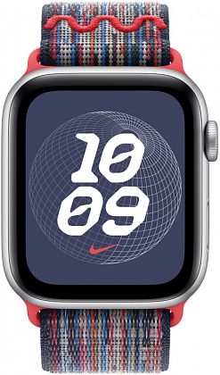 Ремешок Apple Nike Sport Loop 46 мм, синий/красный